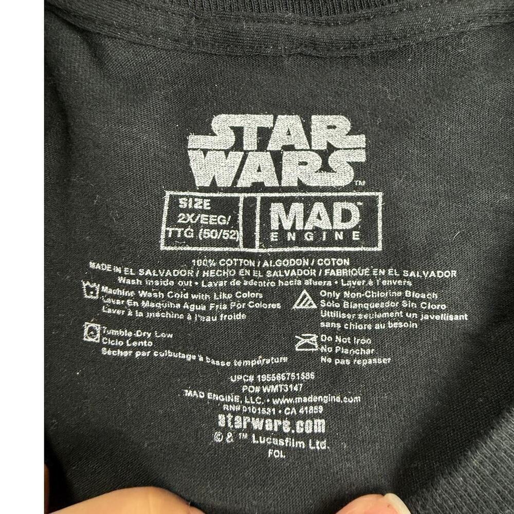 Star Wars Luke Skywalker Darth Vader Graphic T-Shirt 2XL - Picture 4 of 5